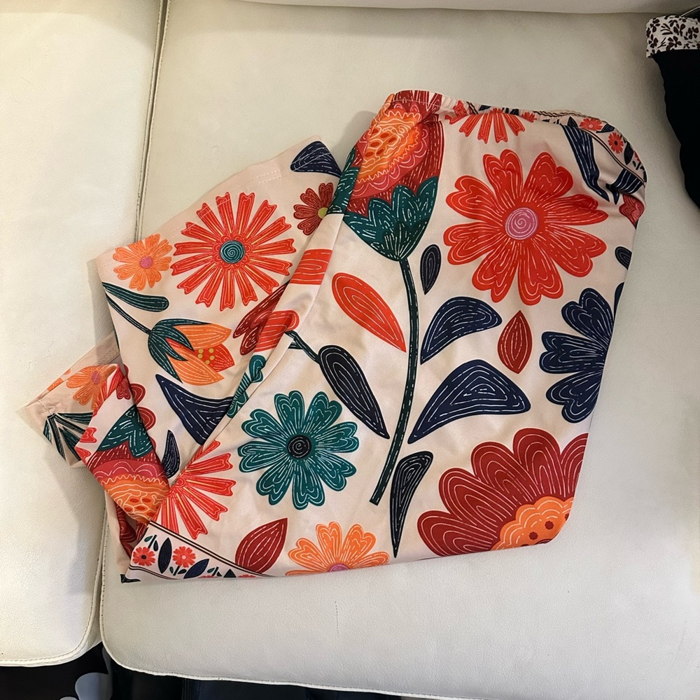 Floral Pattern Strapless Dress - Multicolor